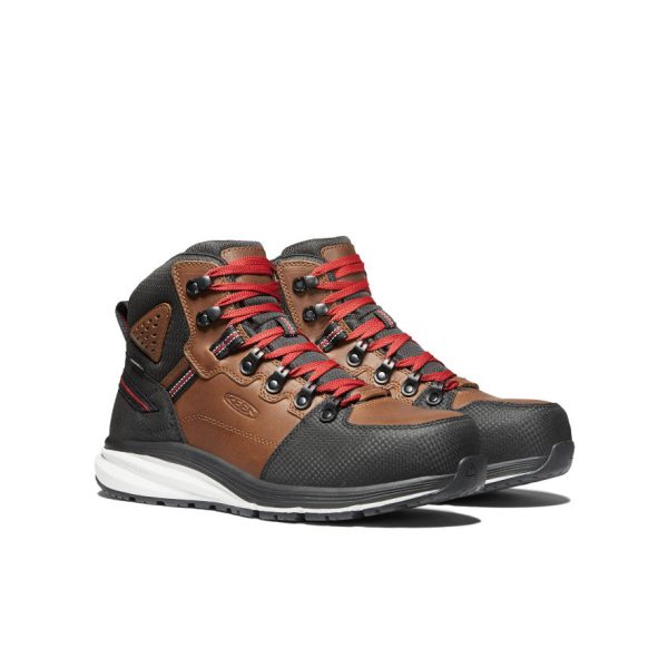 Men's Red Hook Waterproof Boot (Carbon Toe) | Tobacco/Black