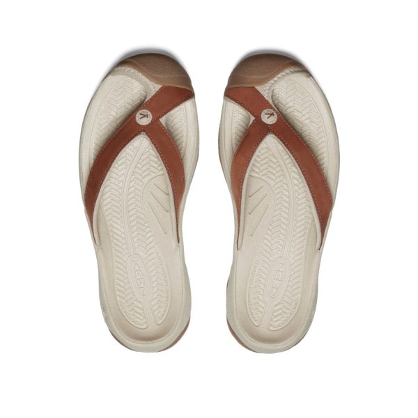 Women's Waimea Leather Flip-Flop  |  Sorrel Horse/Plaza Taupe