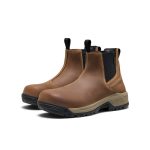 Men's Evanston Chelsea Waterproof Work Boot (Soft Toe)  |  Bison/Black