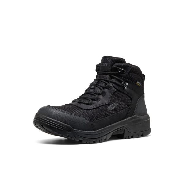 Men's Skokie Waterproof Work Boot (Soft Toe)  |  Black/Black