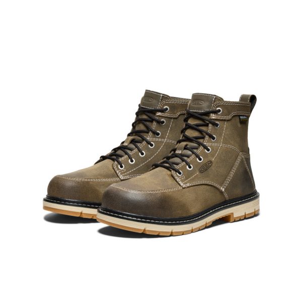 Women's San Jose 6 Waterproof 90° Heel Boot (Aluminum Toe)  |  Steel Grey/Gum