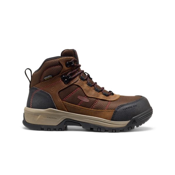 Women's Skokie Waterproof Work Boot (Carbon Toe)  |  Bison/Black