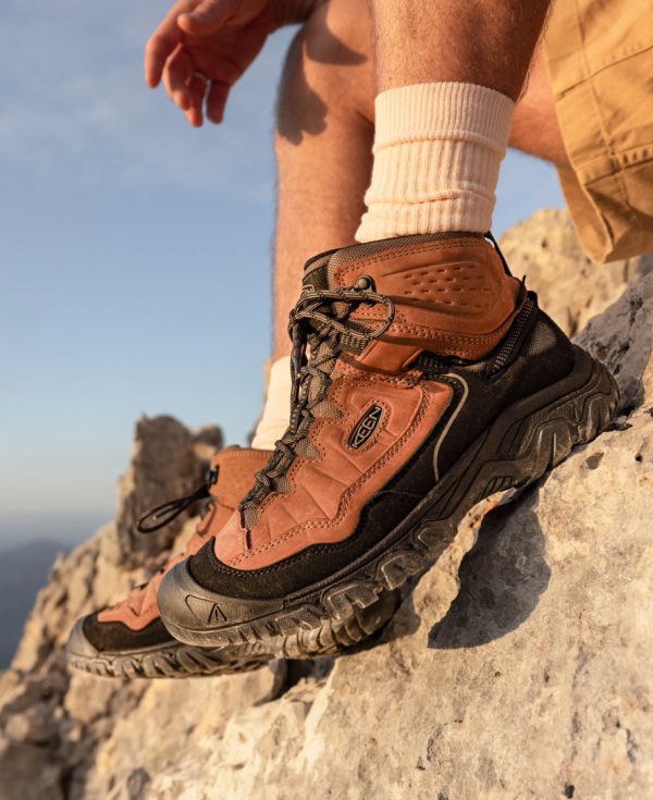 Men's Targhee IV Wide Waterproof Hiking Boot  |  Bison/Black