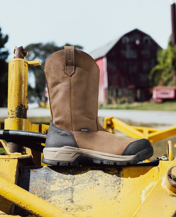 Men's Evanston Pull-On Waterproof Boot (Carbon Toe)  |  Bison/Black