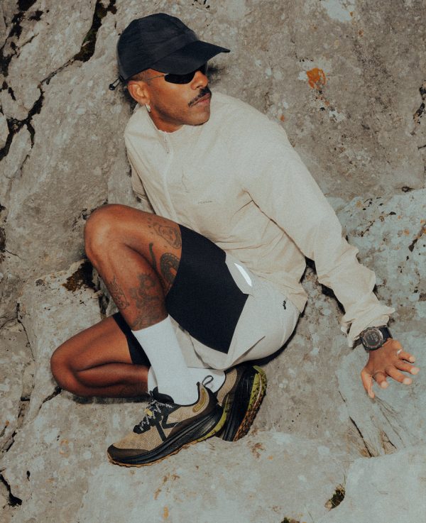 Men's Roam Trail Running Shoe  |  Black/Orange Peel
