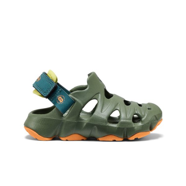 Toddlers' HyperFLT Clog  |  Bronze Green/Orange Peel